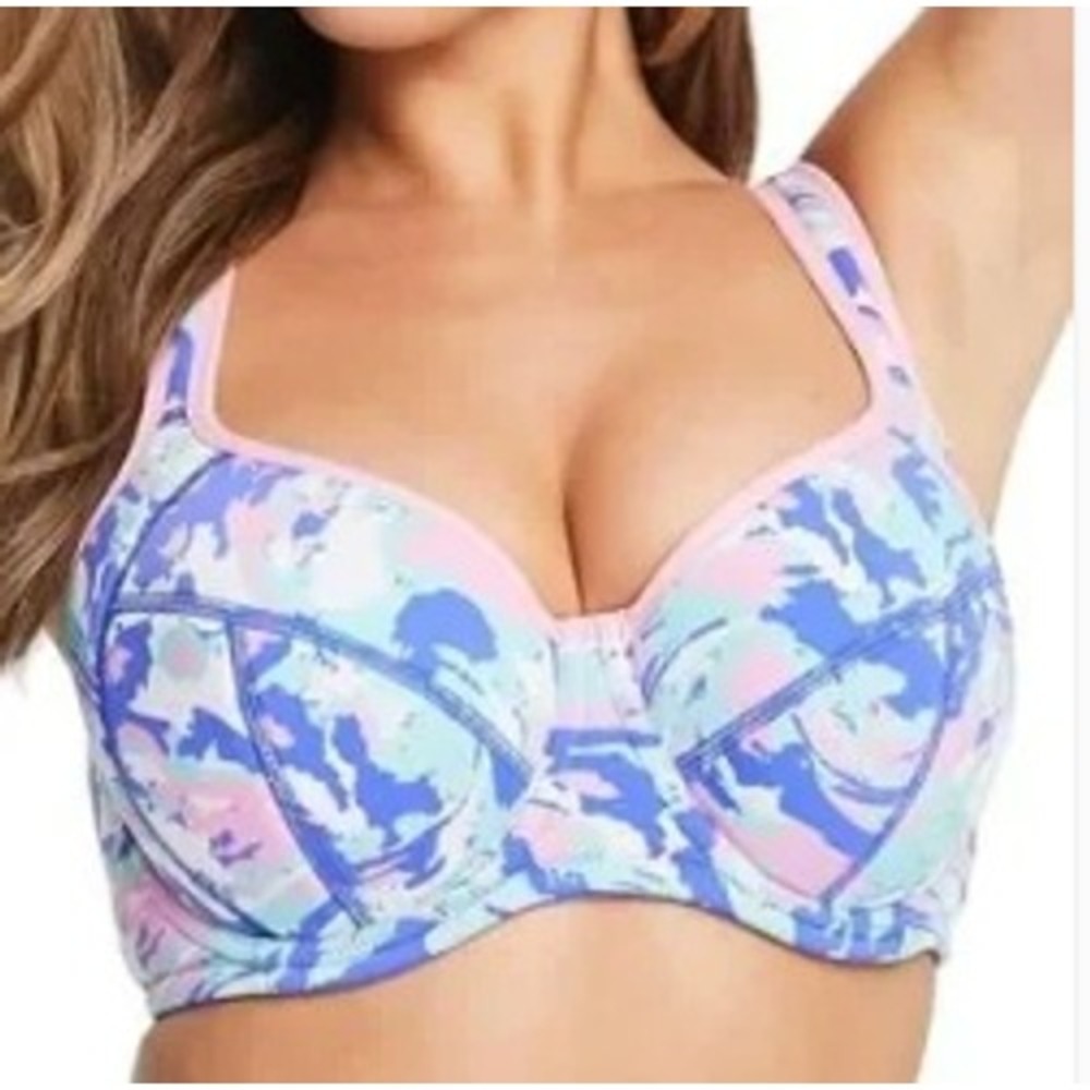 Pour Moi Energy Reach Underwired Lightly Padded Sports Bra Marble 32I USA 32G UK